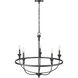 Emery 5 Light 29.1 inch Matte Black Chandelier Ceiling Light